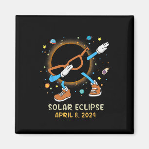 Total Solar Eclipse 2024 Roligt Dabbing För barn T Magnet