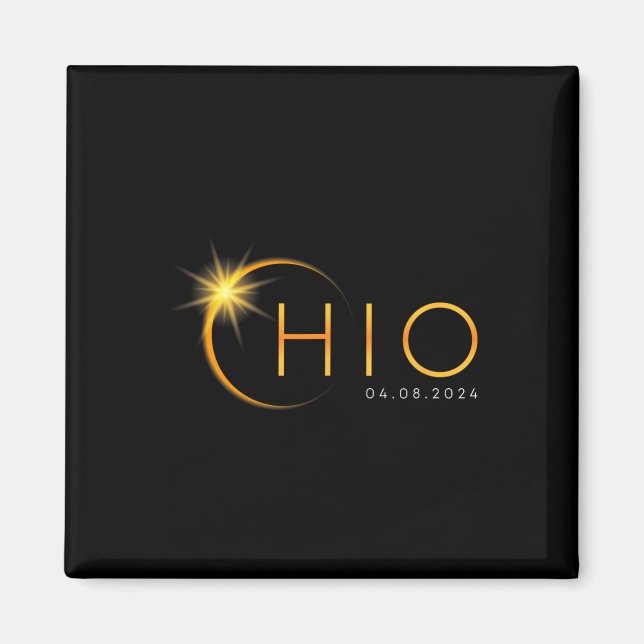 Total Solar Eclipse 2024 State Ohio Totality April Magnet (Framsidan)