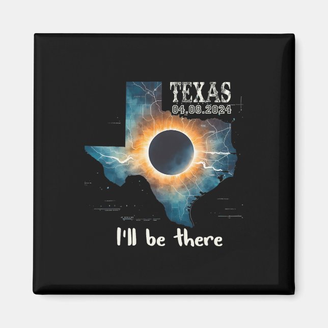 Total Solar Eclipse 2024 Texas 1 Magnet (Framsidan)