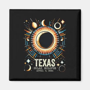 Total Solar Eclipse 2024 Texas 8 Abstrakt Mo Magnet