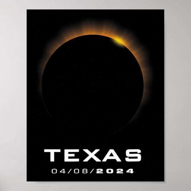 Total Solar Eclipse 2024 Texas Poster (Framsidan)