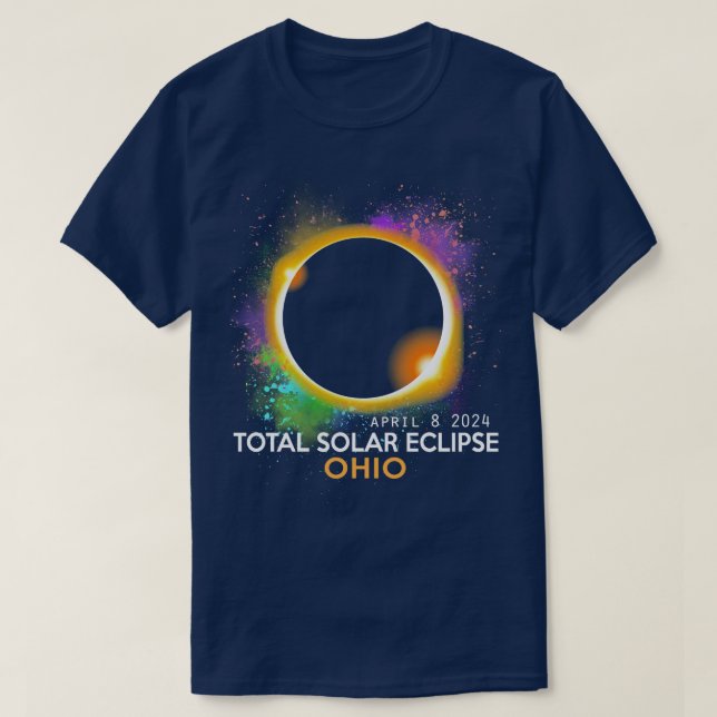 Total Solar Eclipse 2024 Totality 040824 Ohio Long T Shirt (Design framsida)