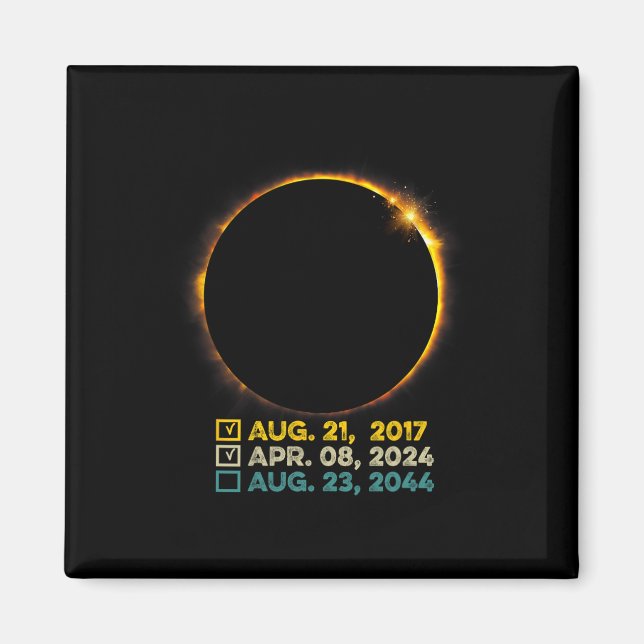 Total Solar Eclipse 2024 Totality Checklist 2017 2 Magnet (Framsidan)