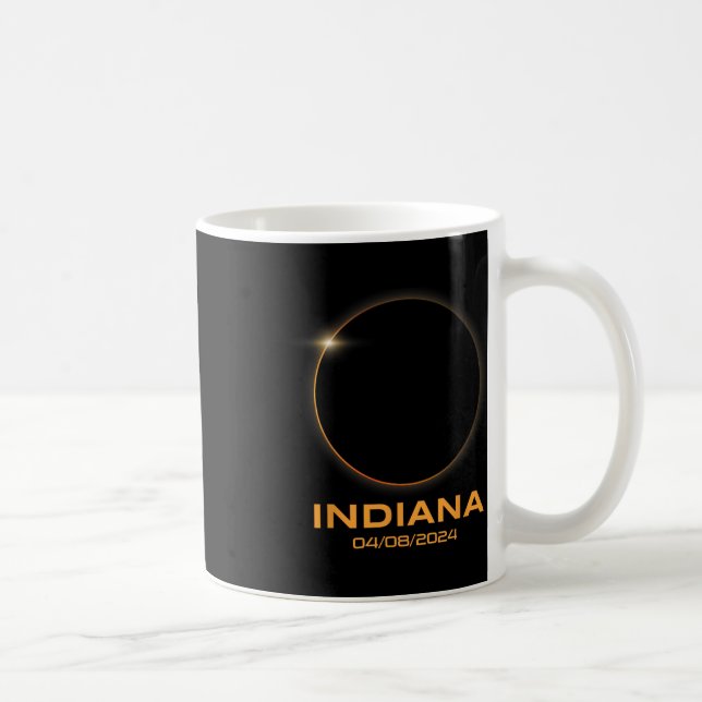Total Solar Eclipse 2024 Totality Indiana Kaffemugg (Höger)