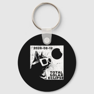 Total Solar Eclipse 2026 Cat Lover Nyckelring
