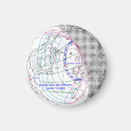 Total Solar Eclipse 2026 Map Magnet