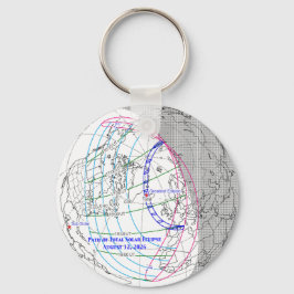 Total Solar Eclipse 2026 Map Nyckelring