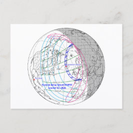 Total Solar Eclipse 2026 Map Vykort