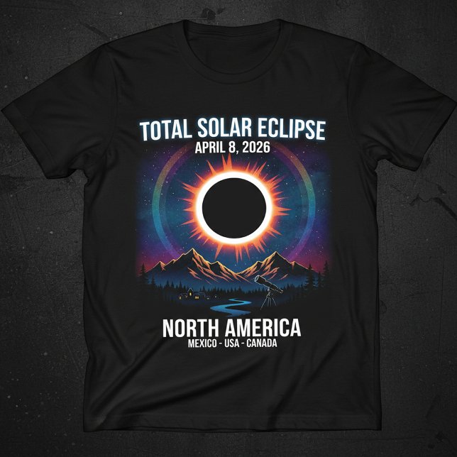 Total Solar Eclipse 2026 - North America Souvenir T Shirt (Skapare uppladdad)