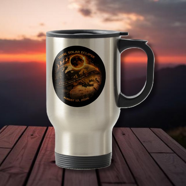 Total Solar Eclipse 2026 Path of Totality Resemugg (Total Solar Eclipse 2026 Path of Totality Travel Mug )