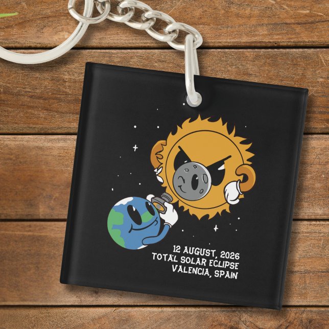 Total Solar Eclipse 2026 Spain Photobomb (Change city / location to personalize.  All text editable.,  Matching items available)