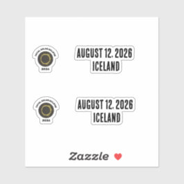 Total Solar Eclipse 2026 Totality Custom Vinyl Klistermärken