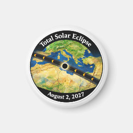 Total Solar Eclipse 2027 Map Magnet
