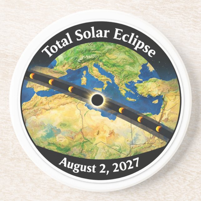 Total Solar Eclipse 2027 Map Underlägg (Framsidan)