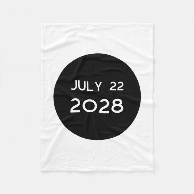 Total Solar Eclipse 2028 New Zealand _1  Fleecefilt (Framsidan)