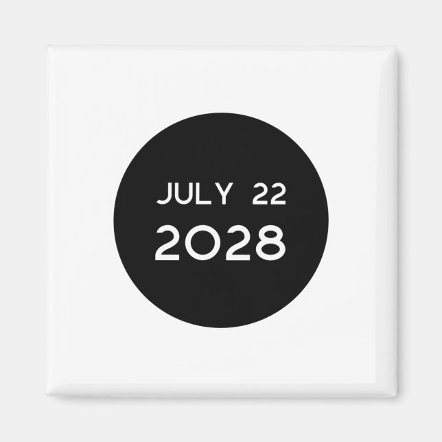 Total Solar Eclipse 2028 New Zealand _1  Magnet (Framsidan)