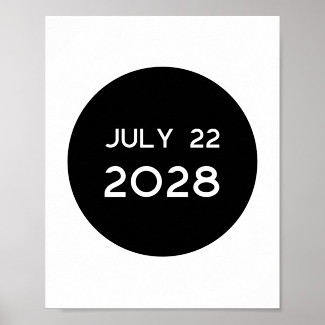 Total Solar Eclipse 2028 New Zealand _1  Poster (Framsidan)