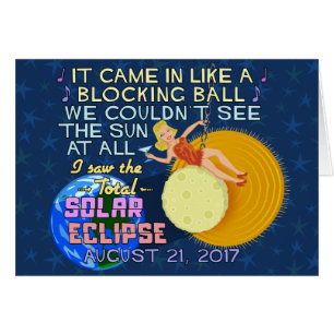 Total Solar Eclipse 21 augusti 2017 American Funny Hälsningskort