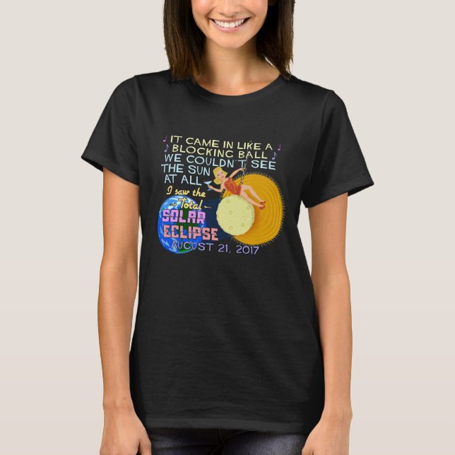 Total Solar Eclipse 21 augusti 2017 American Funny Tee Shirt (Framsida)