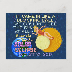 Total Solar Eclipse 21 augusti 2017 American Funny Vykort