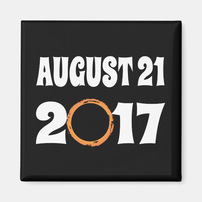 Total Solar Eclipse 21 augusti 2017 Magnet (Framsidan)