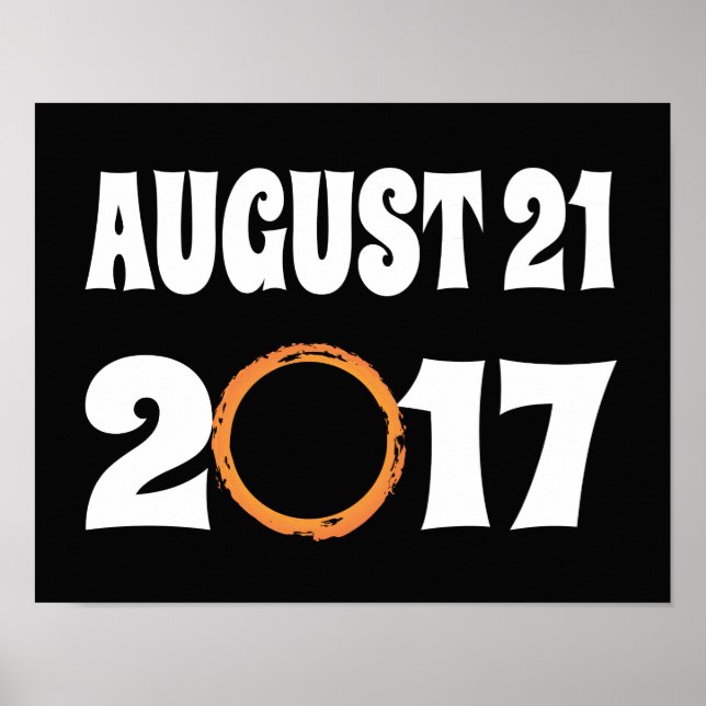 Total Solar Eclipse 21 augusti 2017 Poster (Framsidan)