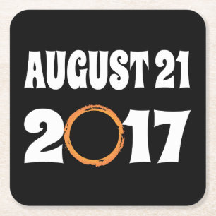 Total Solar Eclipse 21 augusti 2017 Underlägg Papper Kvadrat