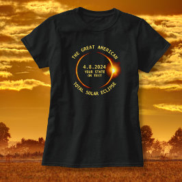 Total Solar Eclipse 4.8.2024 USA Lägg till ditt ti Tee