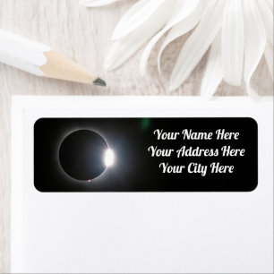 Total Solar Eclipse 8 april 2024 Returadress Etikett