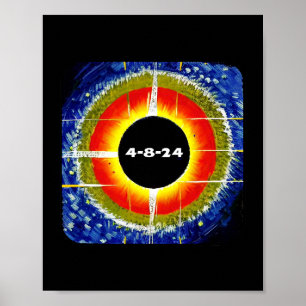 Total Solar Eclipse 8 april 2024 Totality Astron Poster