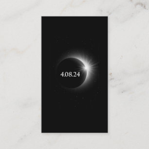 Total Solar Eclipse America 8 april 2024 Visitkort
