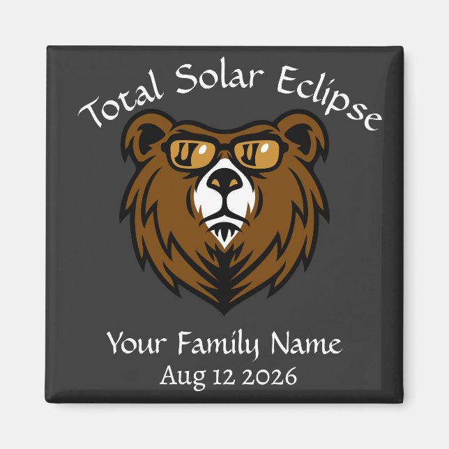Total Solar Eclipse-Anpassningsbar Magnet (Framsidan)