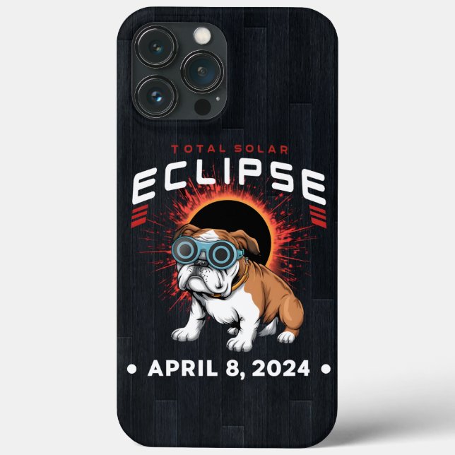 Total Solar Eclipse April 2024 Bulldog Älskare Gif (Baksida)