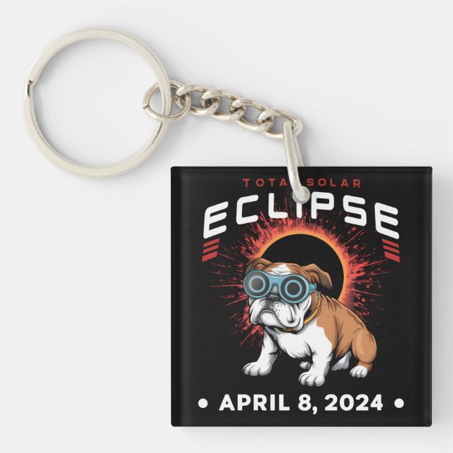 Total Solar Eclipse April 2024 Bulldog Älskare Gif (Framsidan)