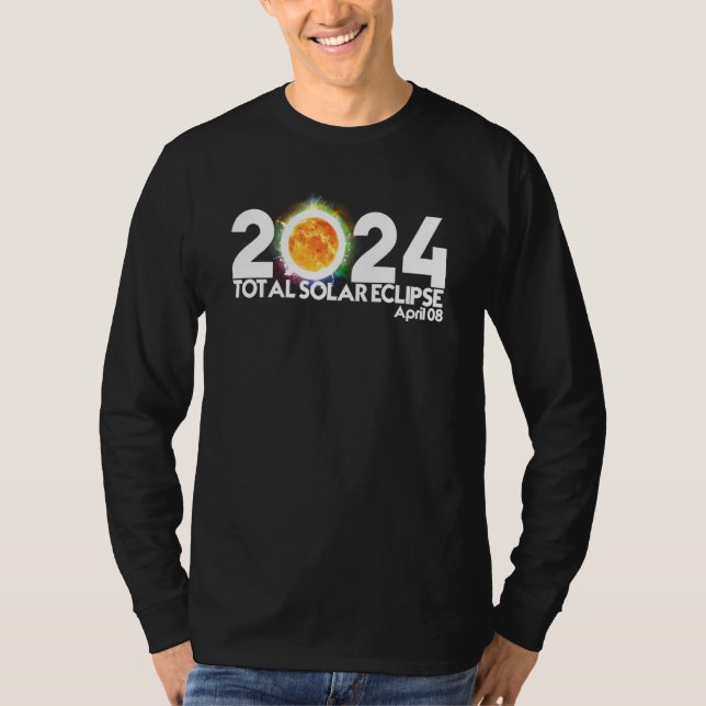 Total Solar Eclipse April 2024 Totality T Shirt (Framsida)