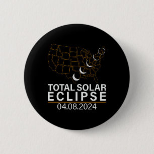 Total Solar Eclipse April 8 2024 Amerika USA Karta Knapp