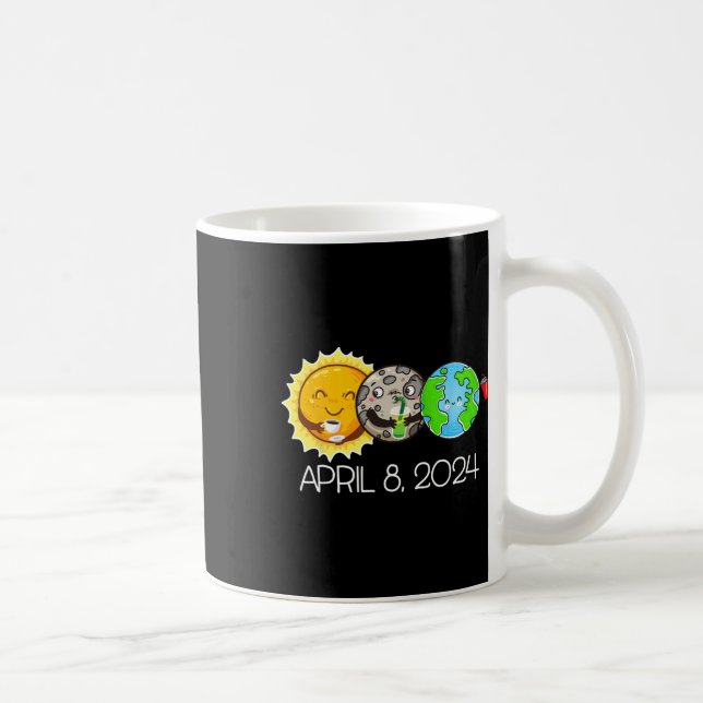 Total Solar Eclipse April 8 2024 Måne Astronomy Sp Kaffemugg (Höger)
