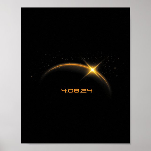 Total Solar Eclipse April 8 2024 Poster (Framsidan)