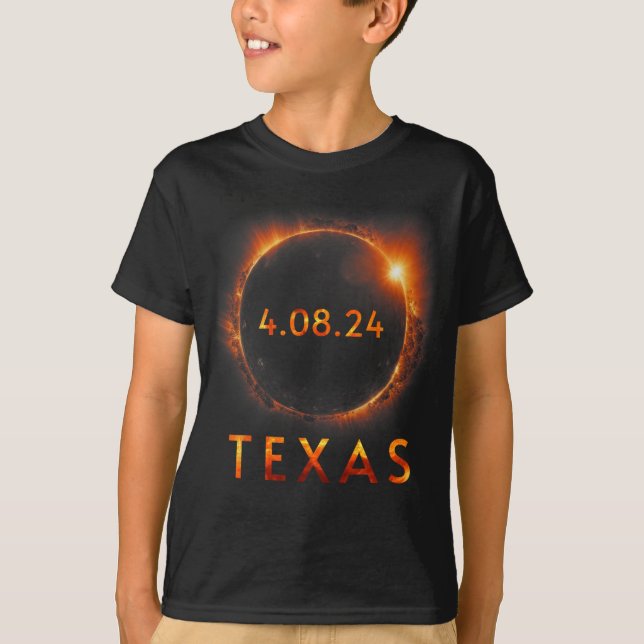 Total Solar Eclipse April 8 2024 Texas Solar Eclip T Shirt (Framsida)