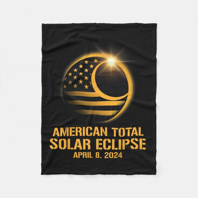 Total Solar Eclipse April 8 2024 Totality Astronom Fleecefilt (Framsidan)