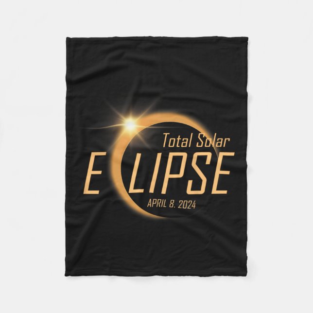 Total Solar Eclipse April 8 2024 Totality Astronom Fleecefilt (Framsidan)