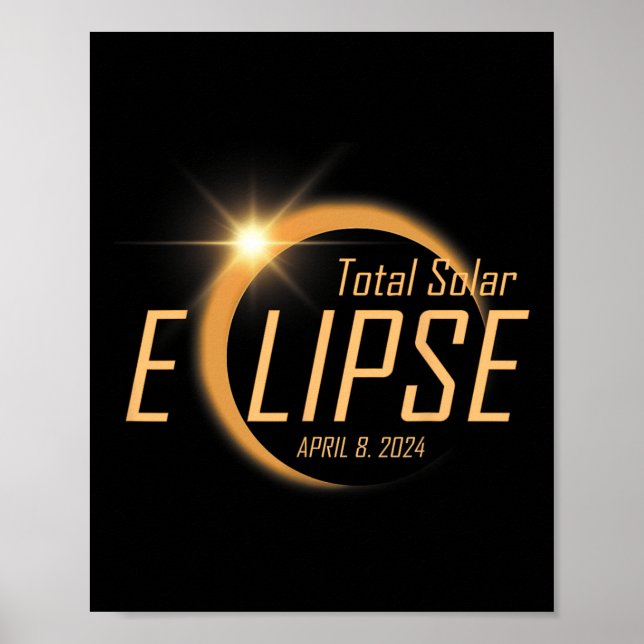 Total Solar Eclipse April 8 2024 Totality Astronom Poster (Framsidan)