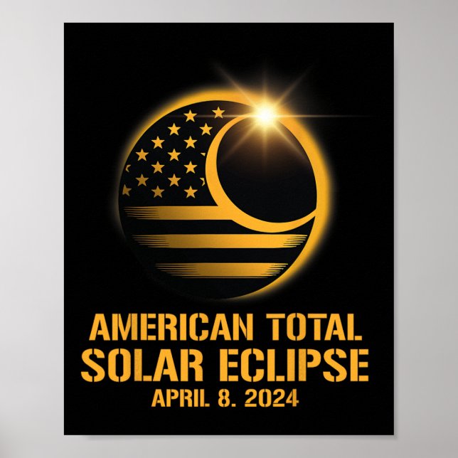 Total Solar Eclipse April 8 2024 Totality Astronom Poster (Framsidan)