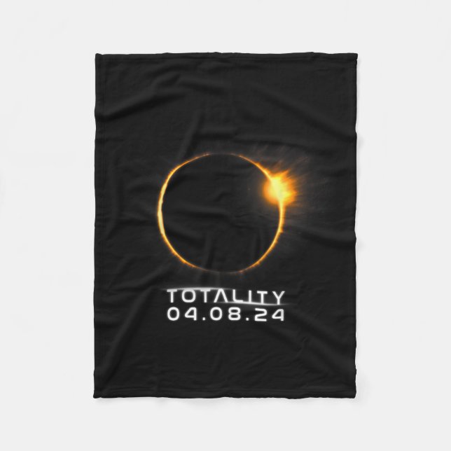 Total Solar Eclipse April 8 2024 Totality Fleecefilt (Framsidan)