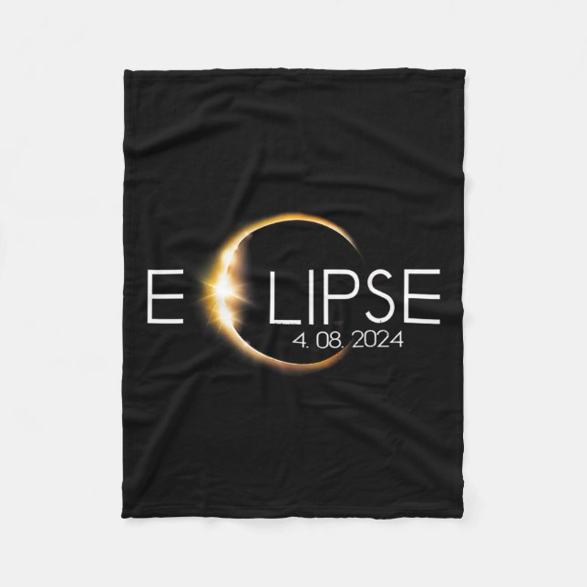 Total Solar Eclipse April 8 2024 Totality Fleecefilt (Framsidan)