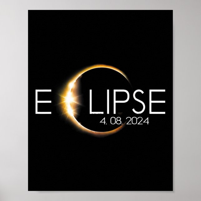 Total Solar Eclipse April 8 2024 Totality Poster (Framsidan)