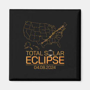 Total Solar Eclipse April 8 2024 Usa Karta Totalit Magnet