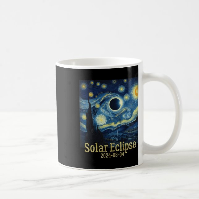 Total Solar Eclipse April 8 2024 Van Gogh Starry N Kaffemugg (Höger)