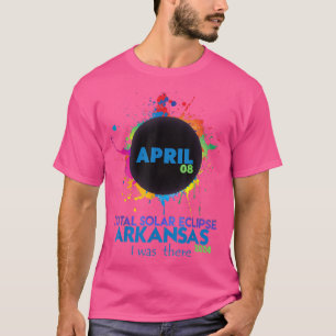Total Solar Eclipse Arkansas 2024 färgstark totali T Shirt