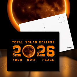 Total Solar Eclipse August 12 2026 Vykort